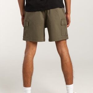 Green RSQ x Active Skate Shop cargo shorts punk bottoms going out festival vibes